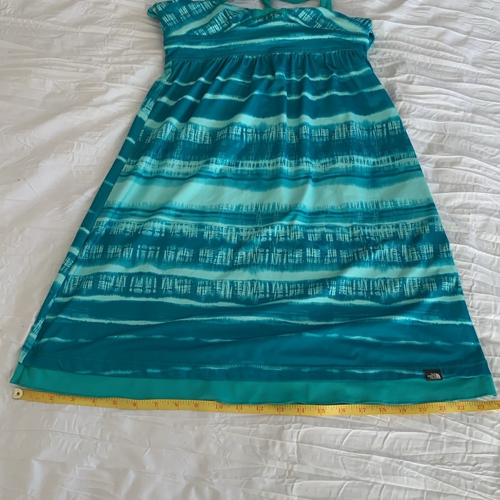 THE NORTH FACE Women’s‘Echo Lake’ Halter Dress UPF 50 Aqua Stripes‎ Beach S/P - Picture 13 of 14